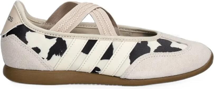 Adidas Barreda Mary-Jane elastische ballerina's met koeienprint Beige