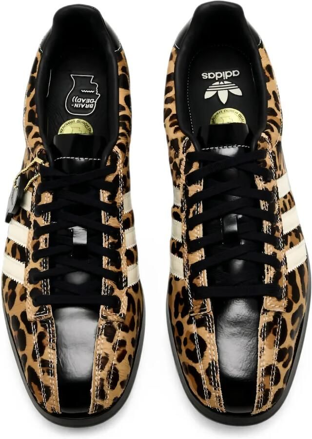 Adidas x Brain Dead Samba Bowling sneakers met reptielen-effect Beige - Foto 2