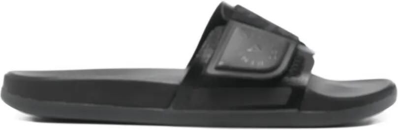 Adidas by Stella McCartney Slippers met klittenband en logo Zwart