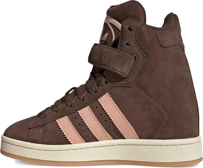 Adidas Campus Bold high-top sneakers met sleehak Bruin