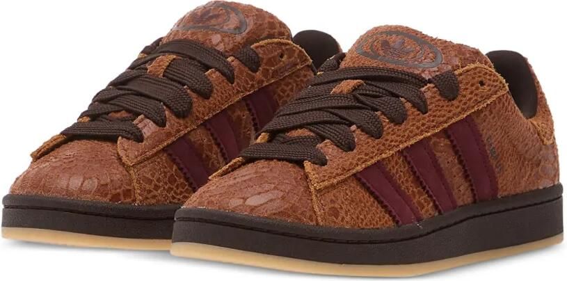 Adidas Campus leren sneakers met slangen-effect Bruin - Foto 3