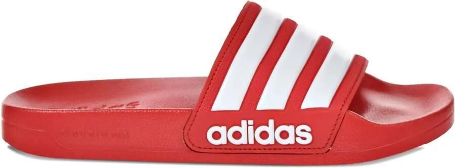 Adidas Cloudfoam slippers met drie strepen Rood