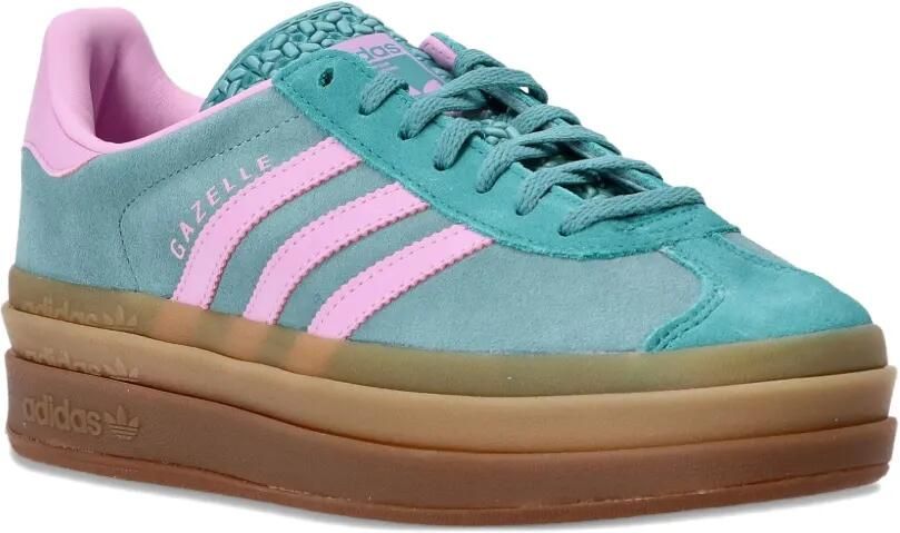 Adidas Gazelle 3-Stripes sneakers met plateauzool Groen - Foto 2