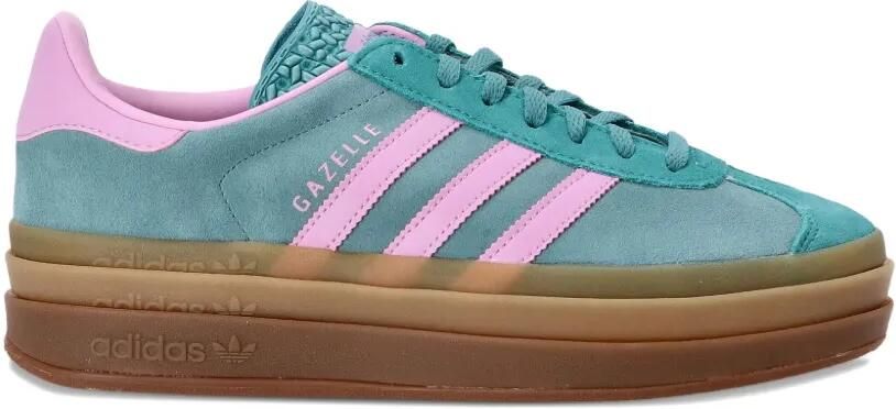 Adidas Gazelle 3-Stripes sneakers met plateauzool Groen - Foto 4