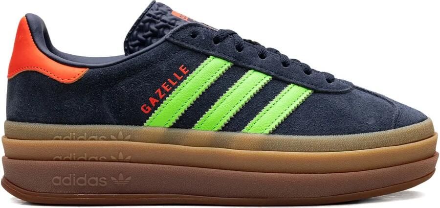Adidas Gazelle Bold "Aurora Ink Solar Orange Gum" sneakers Blauw