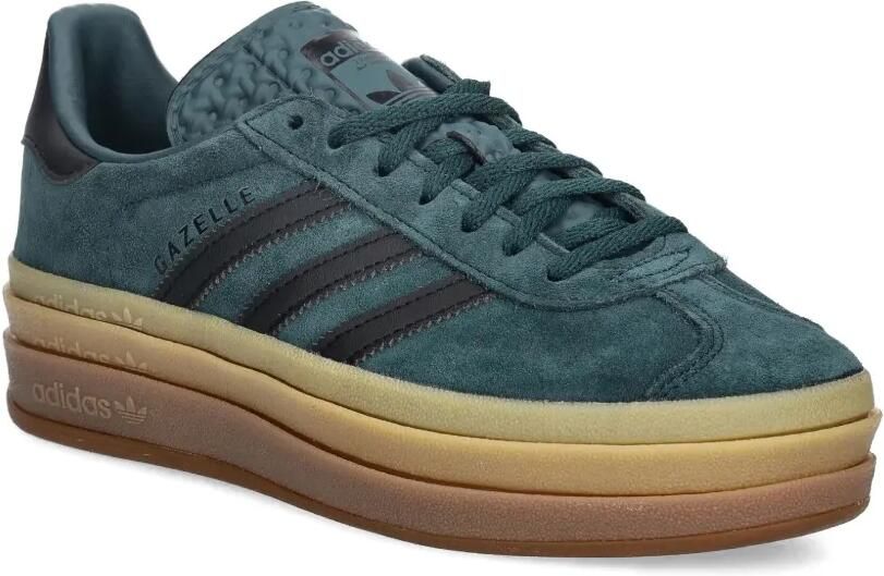 Adidas Gazelle Bold sneakers met plateauzool en streep Groen - Foto 3