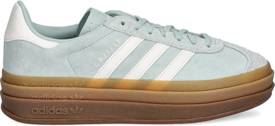 Adidas Gazelle gestreepte sneakers met plateauzool Blauw