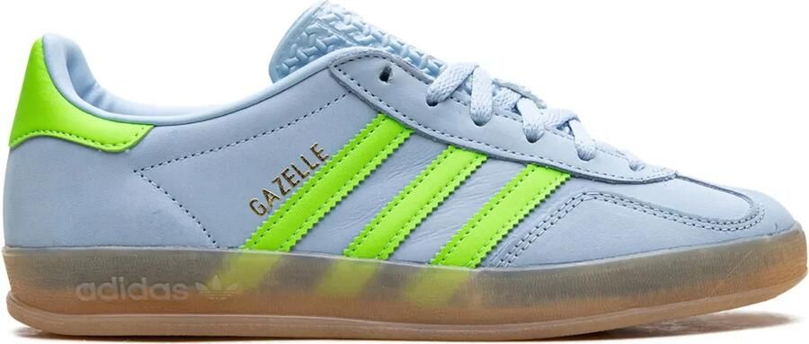 Adidas Gazelle Indoor "Clear Sky Solar Green" sneakers Blauw