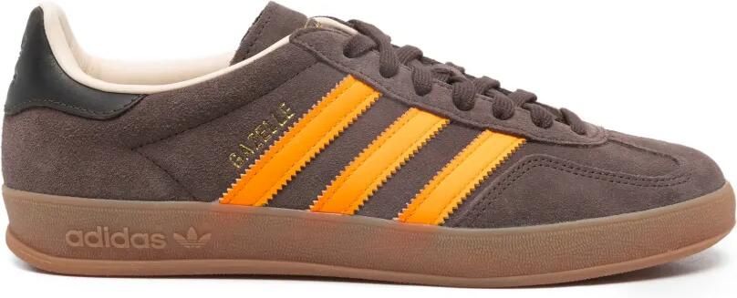 Adidas Gestreepte leren sneakers Bruin - Foto 4