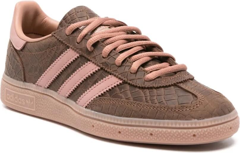 Adidas Handball Spezial leren sneakers met krokodillen-reliëf Bruin - Foto 4