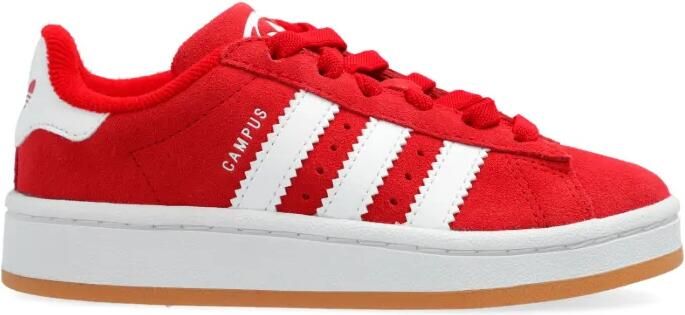 Adidas Kids Campus 00s gestreepte suède sneakers Rood