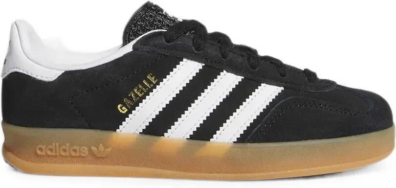Adidas Kids Gazelle Indoor sneakers met logo-print Zwart