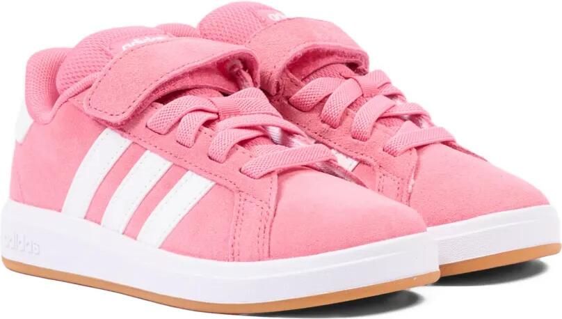 Adidas Kids Gestreepte low-top sneakers Roze