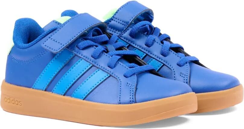 Adidas Kids Gestreepte sneakers met klittenband Blauw