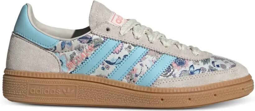 Adidas Kids Handball Spezial sneakers met bloe print Beige