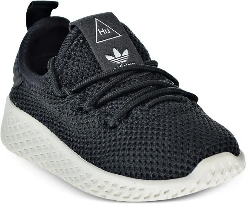 Adidas Kids Pharrell Williams Tennis HU "Carbon Carbon Chalk White" sneakers Zwart - Foto 2