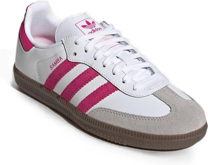Adidas Kids Samba leren low-top sneakers met vlakken Wit - Foto 2