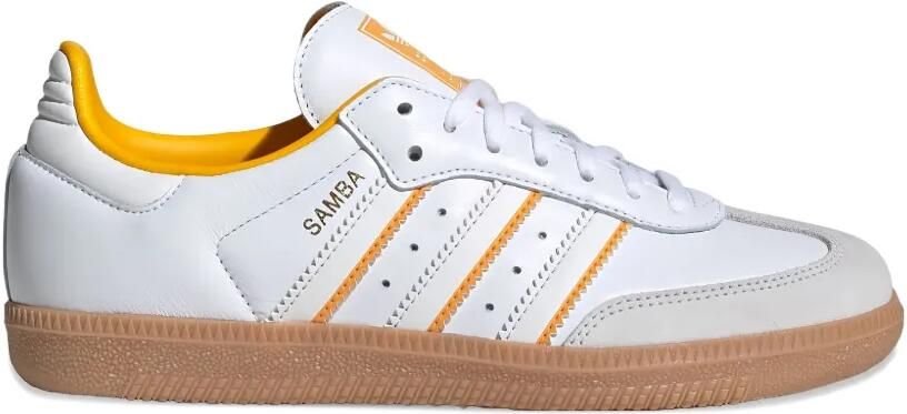 Adidas Kids Samba OG "Cloud White Crystal White Crew Yellow" sneakers Wit