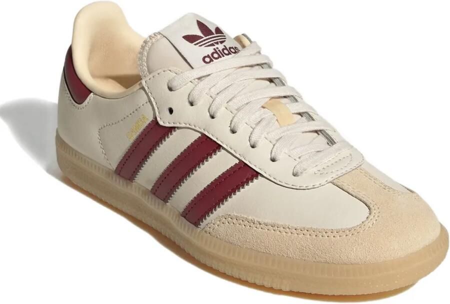 Adidas Kids Samba OG "Wonder White Shadow Red" sneakers Beige