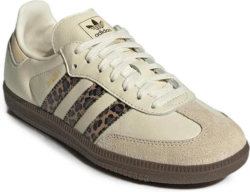 Adidas Kids Samba sneakers met luipaard-print Beige