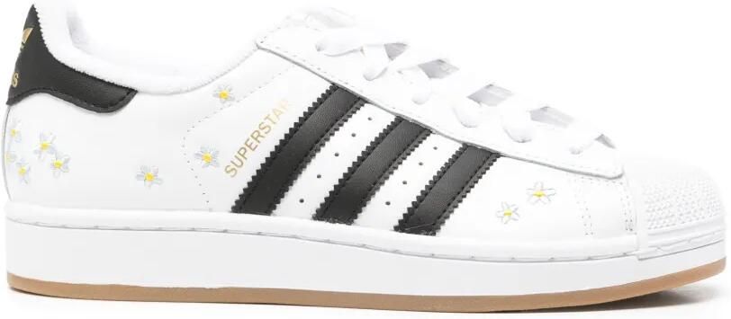 Adidas Kids Super Star leren sneakers met bloe print Wit - Foto 4
