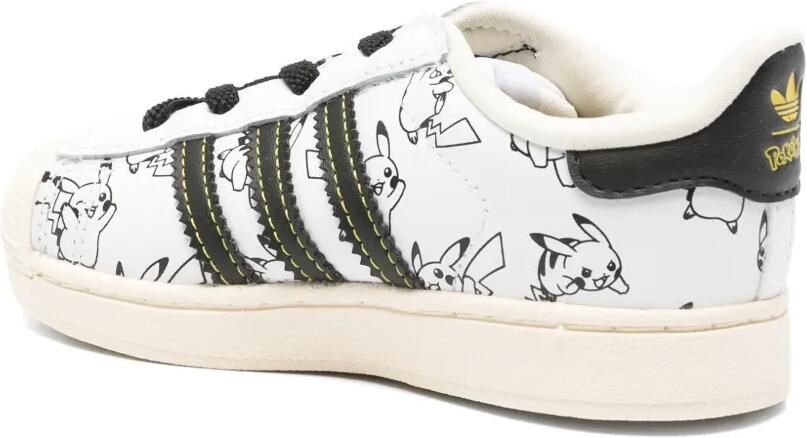 Adidas Kids Superstar II El I Pokémon-print leather sneakers Wit - Foto 2