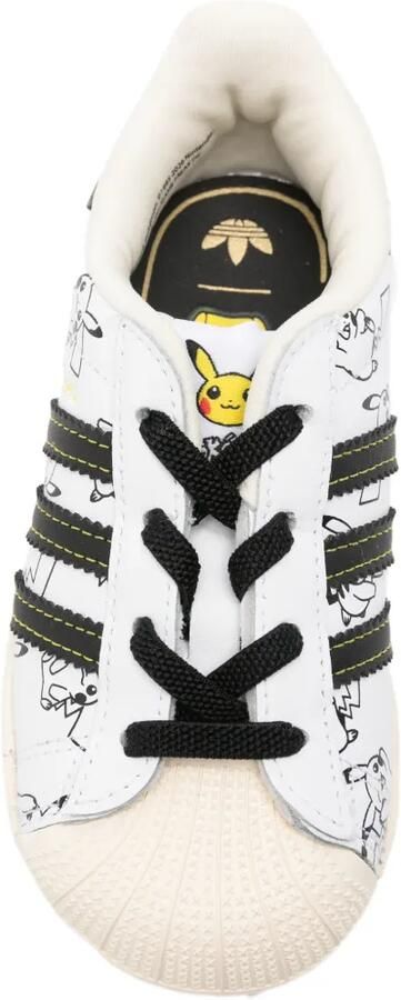 Adidas Kids Superstar II El I Pokémon-print leather sneakers Wit - Foto 3