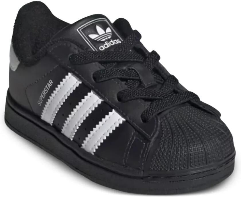 Adidas Kids Superstar II low-top sneakers met elastische veters Zwart