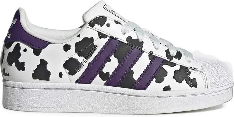 Adidas Kids Superstar II sneakers met koeien-print Wit - Foto 3