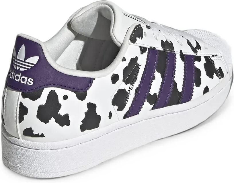 Adidas Kids Superstar II sneakers met koeien-print Wit - Foto 2