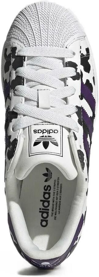 Adidas Kids Superstar II sneakers met koeien-print Wit - Foto 5