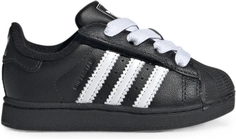 Adidas Kids Superstar II sneakers met schelpen neus Zwart