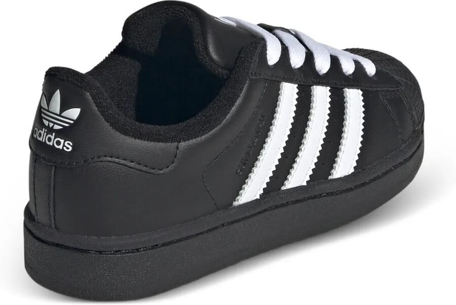 Adidas Kids Superstar II sneakers met schelpen neus Zwart