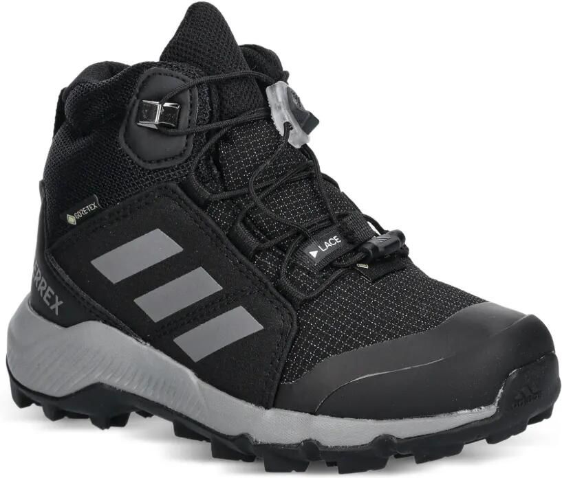 Adidas Kids Terrex Mid gestreepte veterlaarzen Zwart