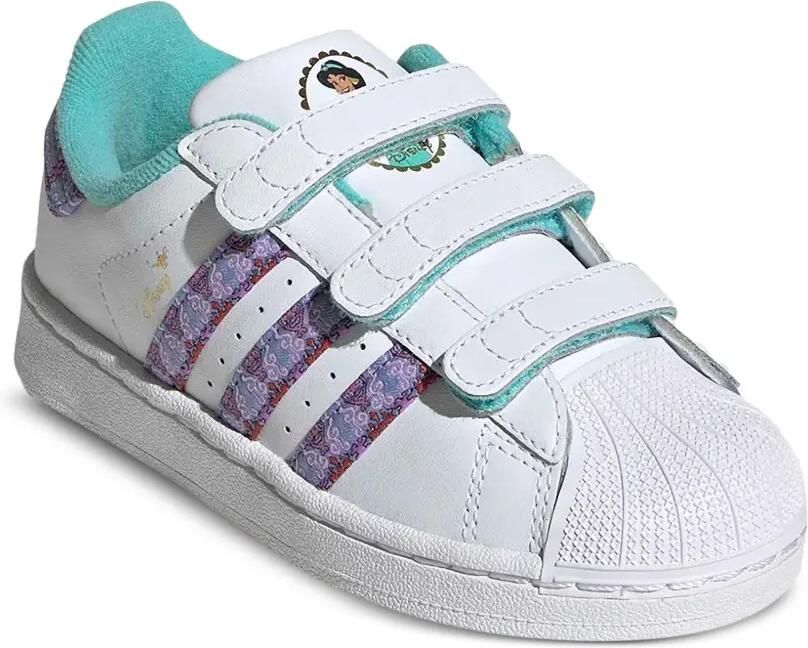 Adidas Kids x Disney Princess Superstar sneakers met klittenband Wit