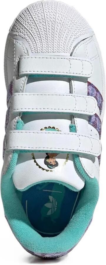 Adidas Kids x Disney Princess Superstar sneakers met klittenband Wit - Foto 2