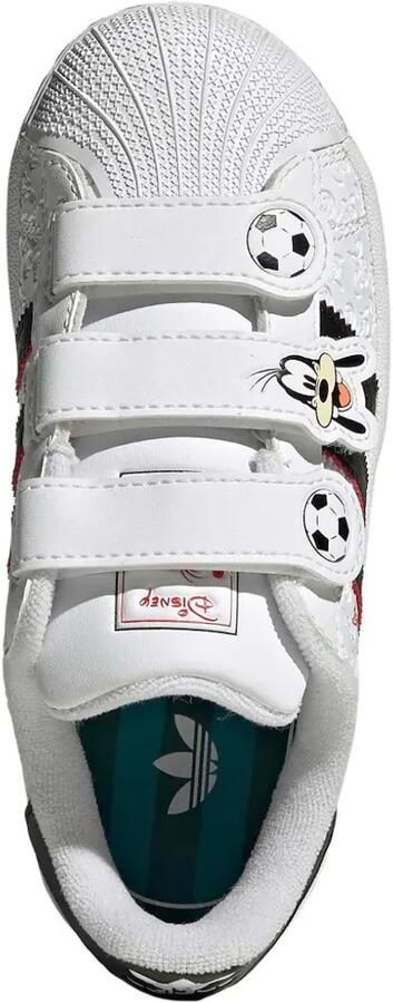 Adidas Kids x Disney Superstar low-top sneakers met ronde neus Wit