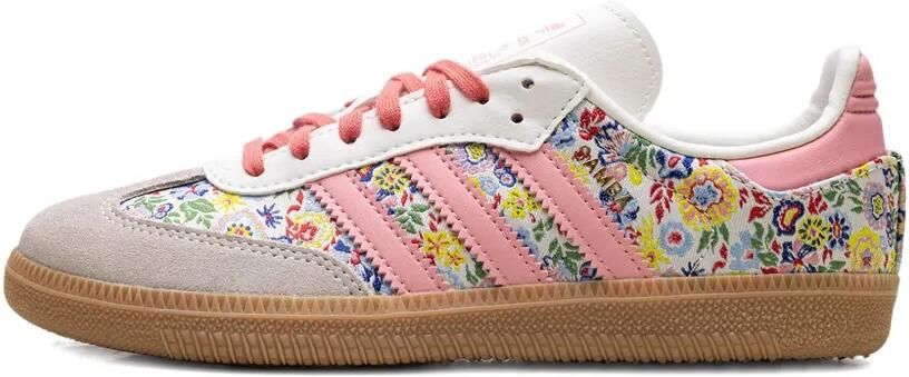 Adidas Kids x Liberty London Samba OG "Multicolour Beige Pink Gum" sneakers Roze