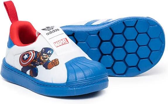 Adidas Kids x Marvel Superstar 360 sneakers Blauw - Foto 3