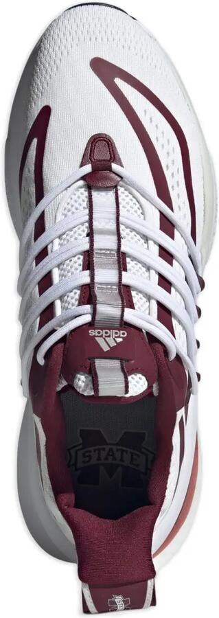 Adidas Mississippi State Alphaboost V1 "Cloud White Team Maroon Cool Grey" sneakers Wit - Foto 4