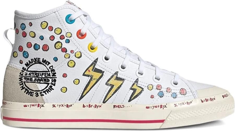 Adidas Nizza RF "Kasing Lung x Mickey Mouse" high-top sneakers Wit