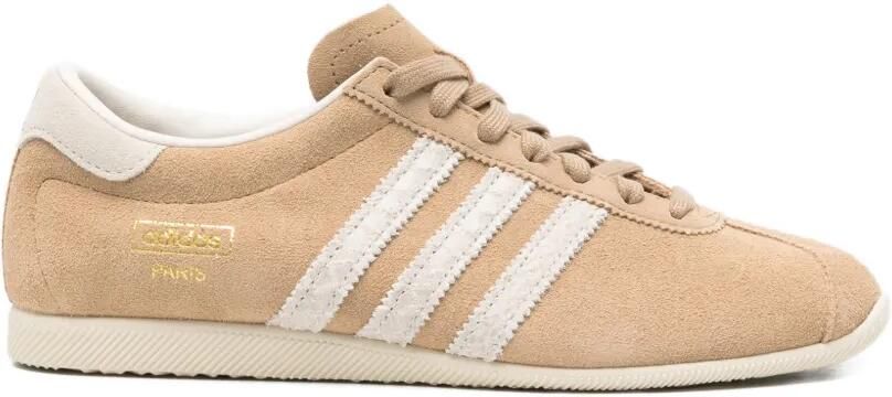 Adidas Paris gekartelde sneakers met drie strepen Beige