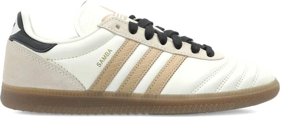 Adidas Samba gestreepte leren sneakers Beige