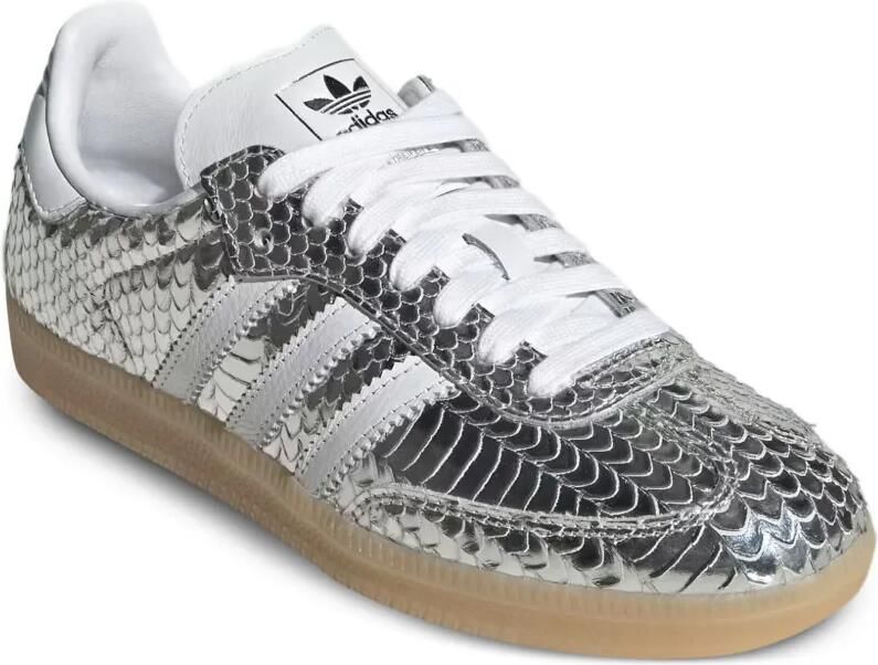 Adidas Samba gestreepte sneakers met slangen-effect Zilver - Foto 2