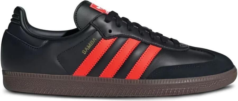 Adidas Samba OG "Core Black Impact Orange" sneakers Zwart