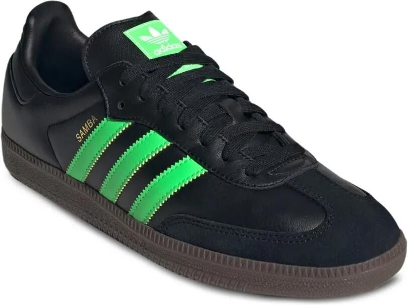 Adidas Samba OG "Core Black Screaming Green" sneakers Zwart - Foto 2