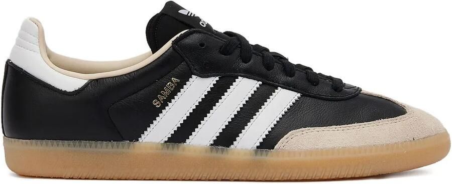 Adidas Samba OG "Core Black Wonder White Silver Metallic" sneakers Zwart