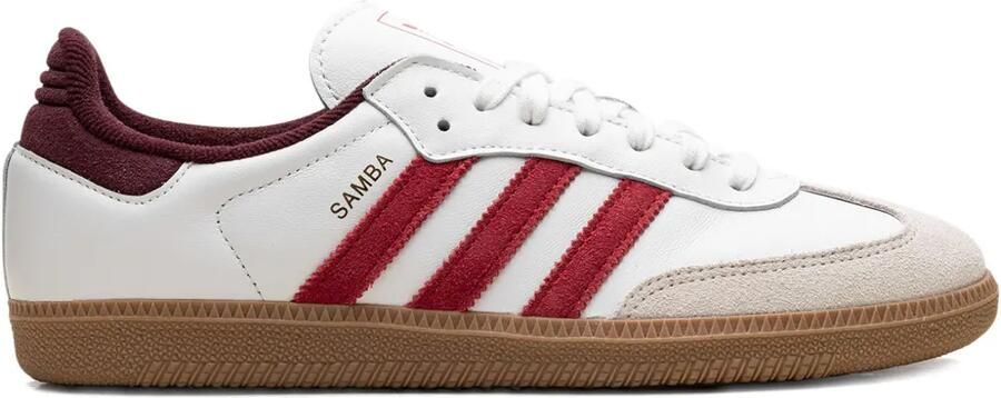 Adidas Samba OG "Core White Better Scarlet Shadow Red" sneakers Wit