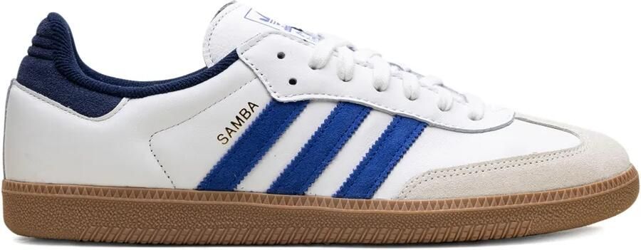 Adidas Samba OG "Core White Royal Blue Night Indigo" sneakers Wit