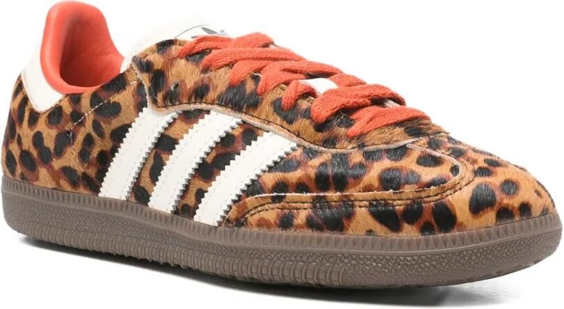 Adidas Samba OG gestreepte sneakers met dierenprint Bruin - Foto 2